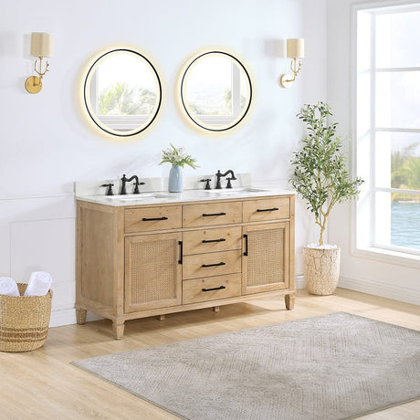 60" Catalpa Single Bathroom Vanity - Weathered Fir
