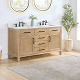 60" Catalpa Single Bathroom Vanity - Weathered Fir