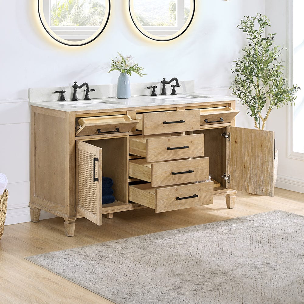 60" Catalpa Single Bathroom Vanity - Weathered Fir