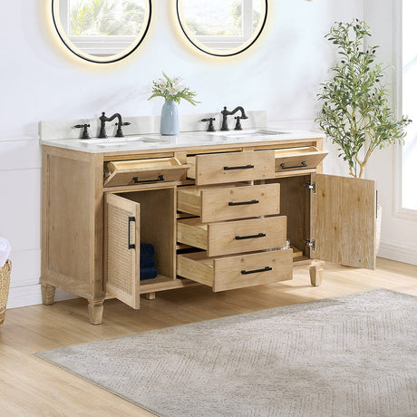 60" Catalpa Single Bathroom Vanity - Weathered Fir