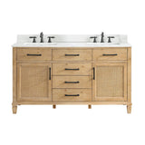 60" Catalpa Single Bathroom Vanity - Weathered Fir