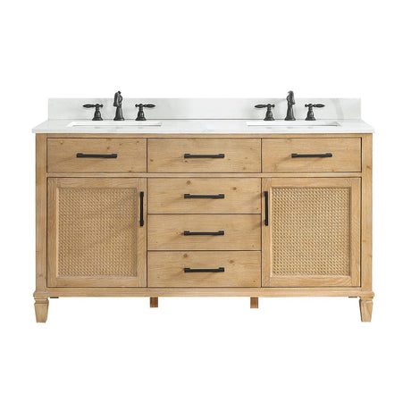 60" Catalpa Single Bathroom Vanity - Weathered Fir