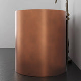 60" Feltz Double Walled Hammered Copper Japanese Soaking Tub