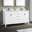 60" Heppener Double Vanity for Rectangular Undermount Sinks