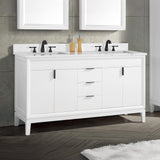 60" Heppener Double Vanity for Rectangular Undermount Sinks