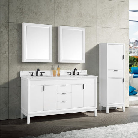 60" Heppener Double Vanity for Rectangular Undermount Sinks