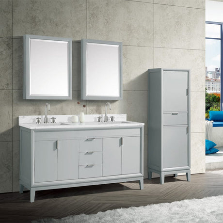 60" Heppener Double Vanity for Rectangular Undermount Sinks