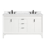 60" Heppener Double Vanity for Rectangular Undermount Sinks