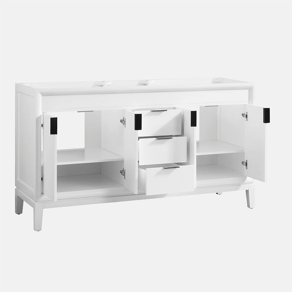 60" Heppener Double Vanity for Rectangular Undermount Sinks