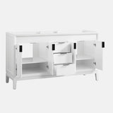 60" Heppener Double Vanity for Rectangular Undermount Sinks