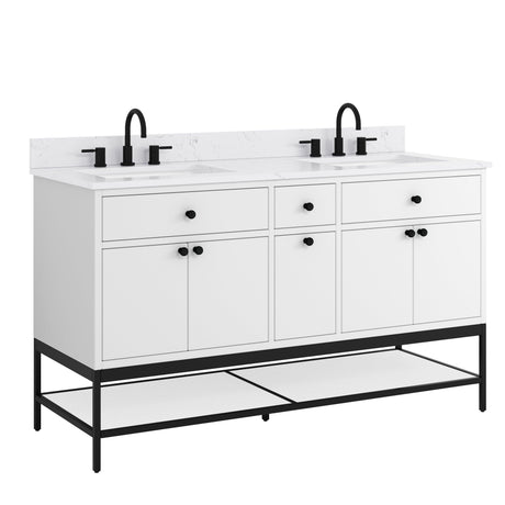 60" Mallory Vanity for Recatangular Undermount Sink