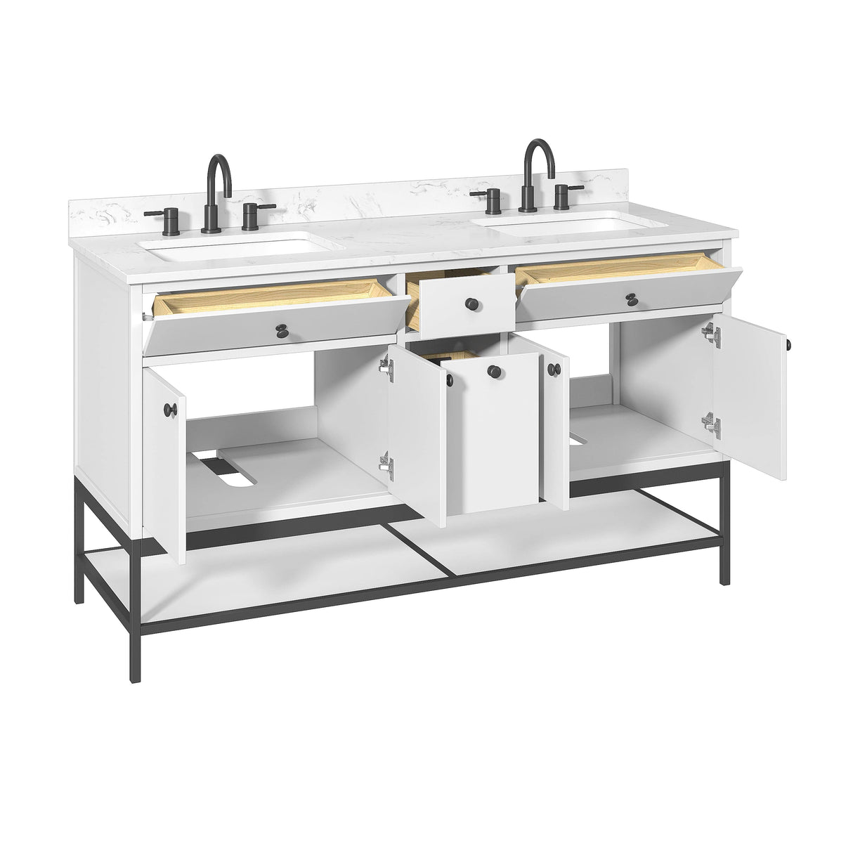 60" Mallory Vanity for Recatangular Undermount Sink