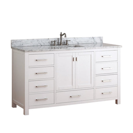 60" Noxon Vanity for Rectangular Undermount Sink - White