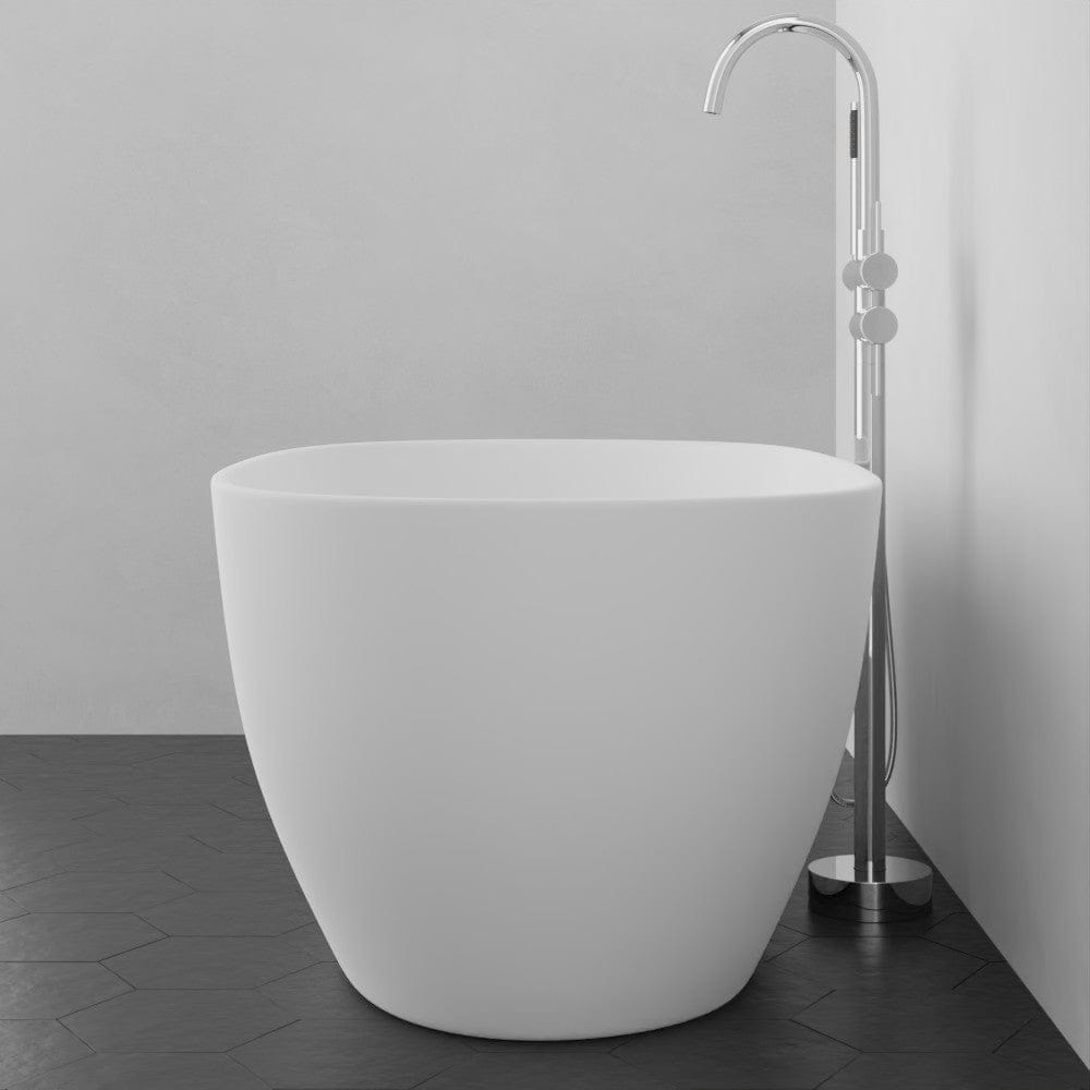 60" Redder Solid Surface Stone Resin Freestanding Bathtub