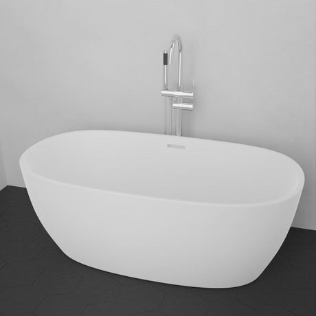 60" Redder Solid Surface Stone Resin Freestanding Bathtub