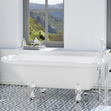 60" Regent Acrylic Roll-Top Clawfoot Tub