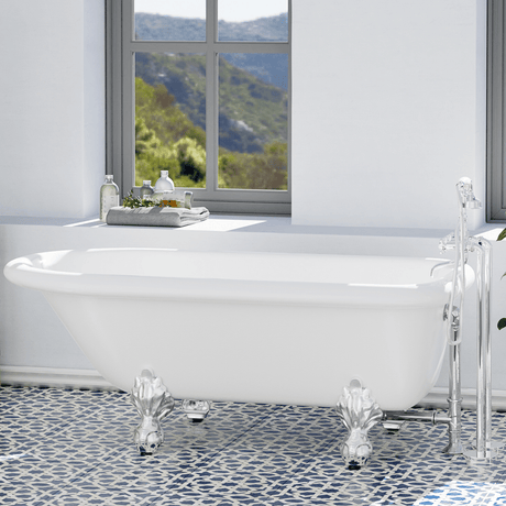 60" Regent Acrylic Roll-Top Clawfoot Tub