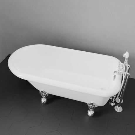 60" Regent Acrylic Roll-Top Clawfoot Tub