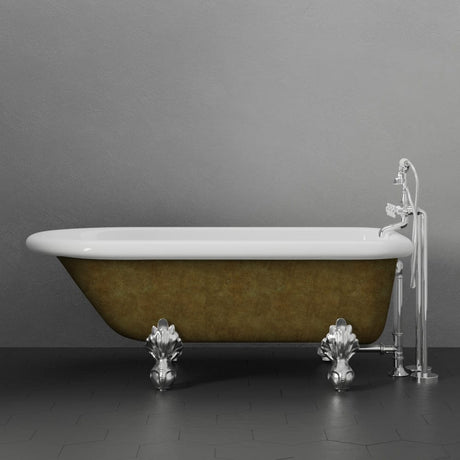 60" Regent Acrylic Roll-Top Clawfoot Tub