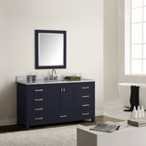 60" Romani Vanity Cabinet for Single Rectangular Undermount Sink - Navy Blue