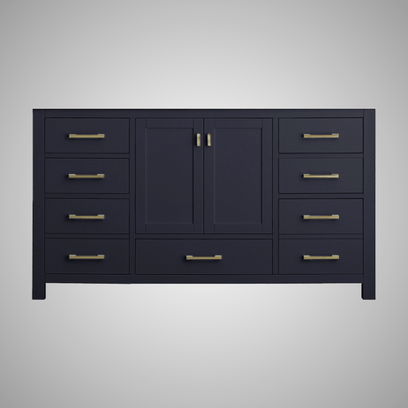 60" Romani Vanity Cabinet for Single Rectangular Undermount Sink - Navy Blue