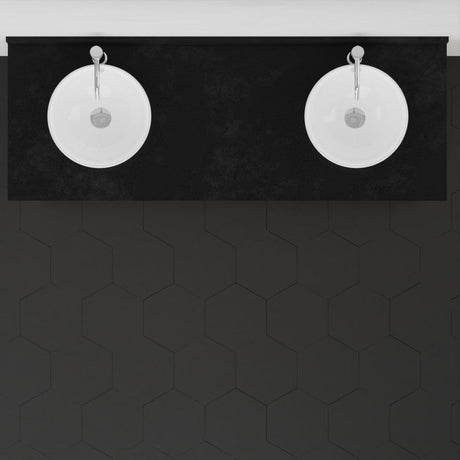 60" Unpainted Shaker Style Poplar Wood Double Vanity for Vessel Sink - 34" Height