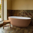 61" Denali Solid Surface Stone Resin Freestanding Bathtub - Gold Exterior