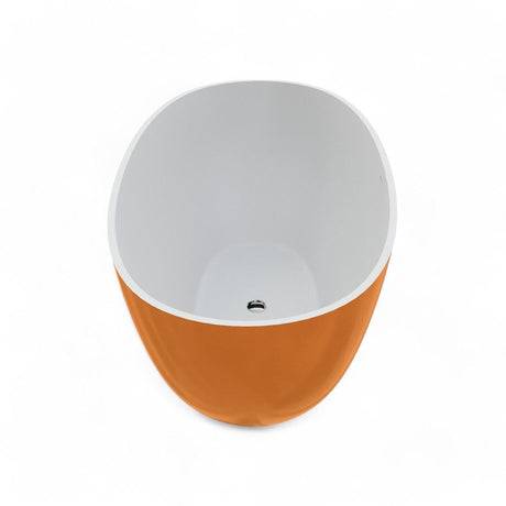 61" Denali Solid Surface Stone Resin Freestanding Bathtub - Gold Exterior