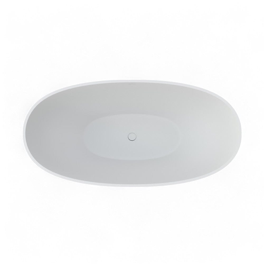 61" Denali Solid Surface Stone Resin Freestanding Bathtub - Gold Exterior