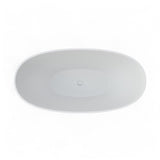 61" Denali Solid Surface Stone Resin Freestanding Bathtub - Gold Exterior