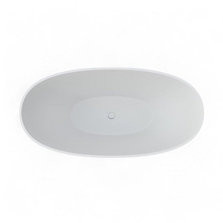 61" Denali Solid Surface Stone Resin Freestanding Bathtub - Gold Exterior