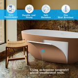 61" Denali Solid Surface Stone Resin Freestanding Bathtub - Gold Exterior