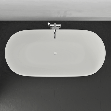 63" Algona Solid Surface Stone Resin Freestanding Bathtub