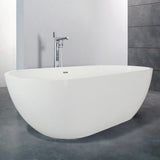 63" Algona Solid Surface Stone Resin Freestanding Bathtub