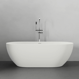 63" Algona Solid Surface Stone Resin Freestanding Bathtub