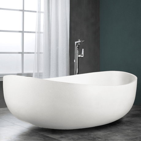 63" Antioch Concrete Double-Slipper Freestanding Tub - Smooth