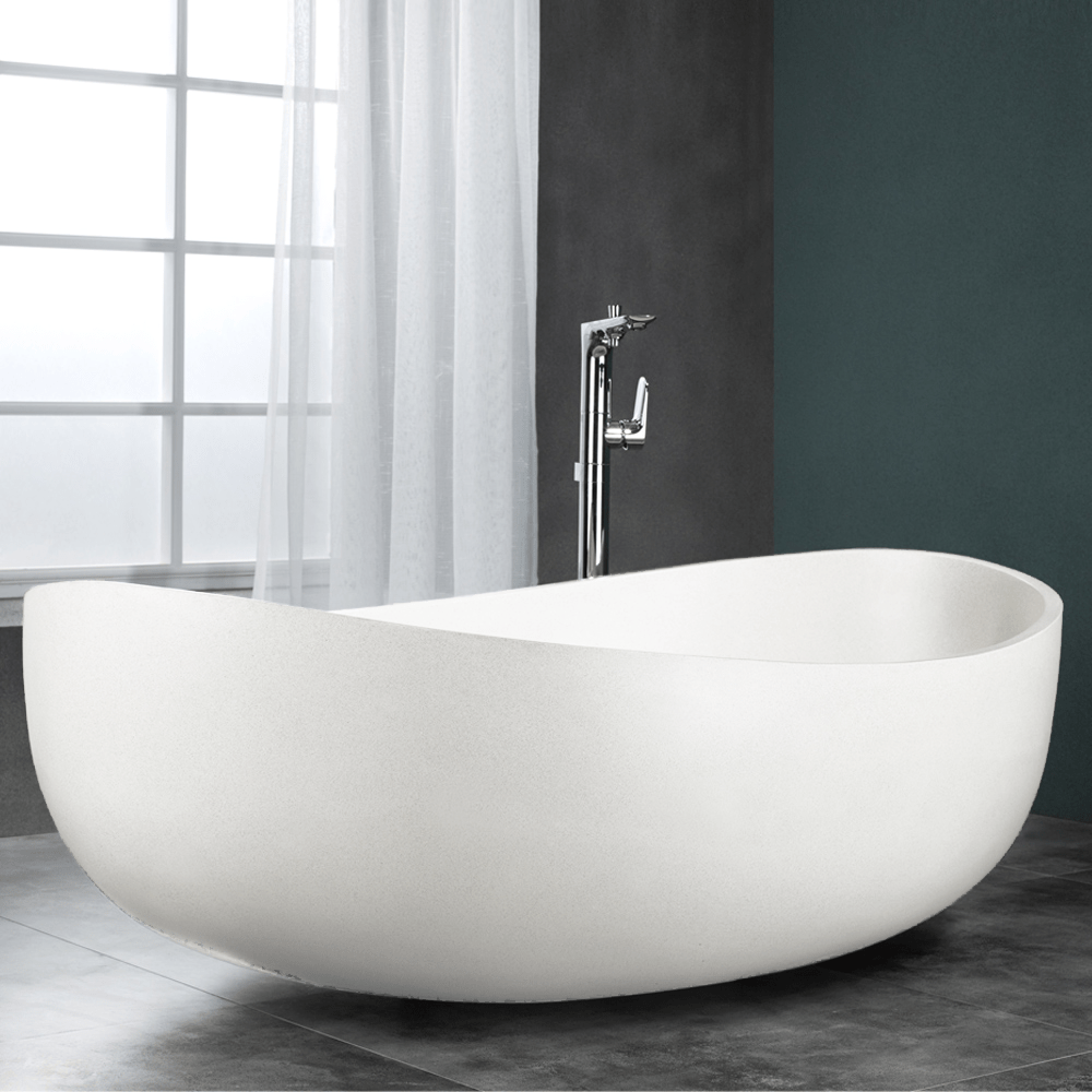 63" Antioch Concrete Double-Slipper Freestanding Tub - Smooth