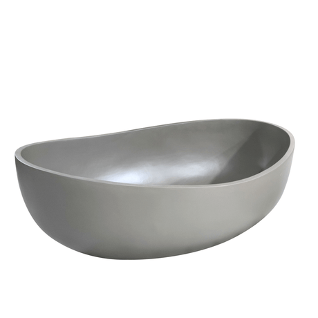 63" Antioch Concrete Double-Slipper Freestanding Tub - Smooth