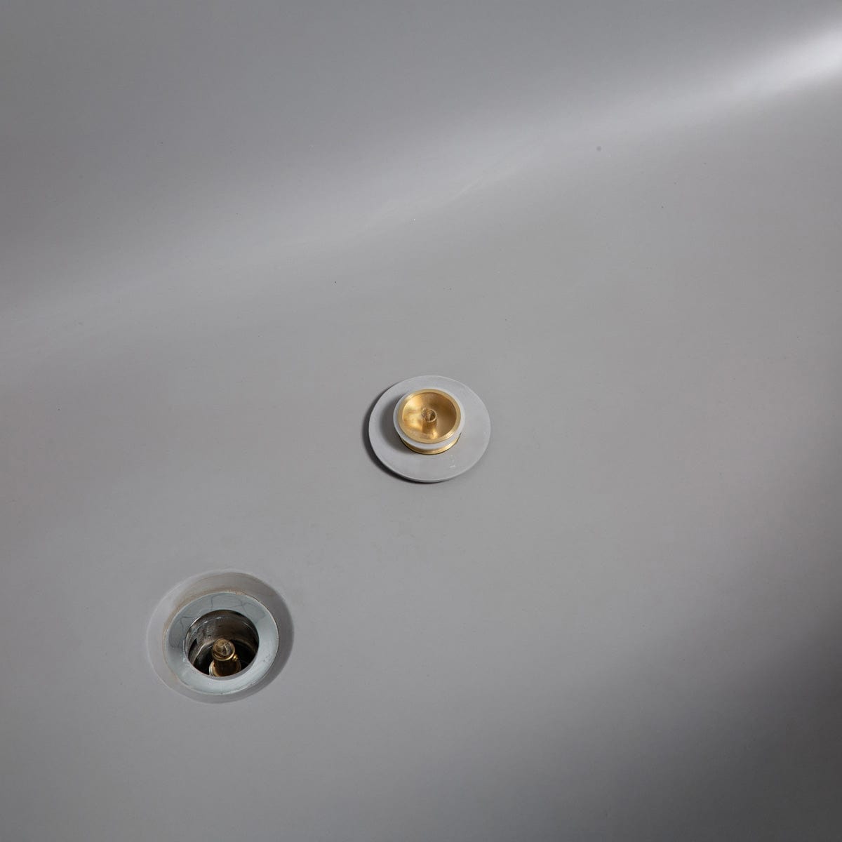 63" Boalt Solid Surface Stone Resin Freestanding Bathtub - Matte Gray Finish