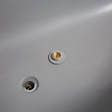 63" Boalt Solid Surface Stone Resin Freestanding Bathtub - Matte Gray Finish