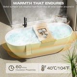 63" Sabin Solid Surface Stone Resin Freestanding Bathtub