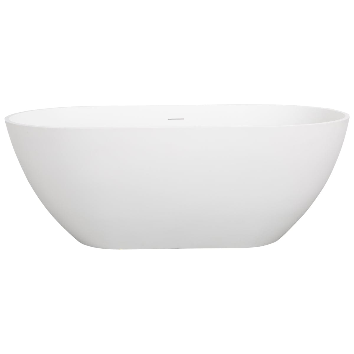 63" Sabin Solid Surface Stone Resin Freestanding Bathtub