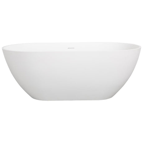 63" Sabin Solid Surface Stone Resin Freestanding Bathtub