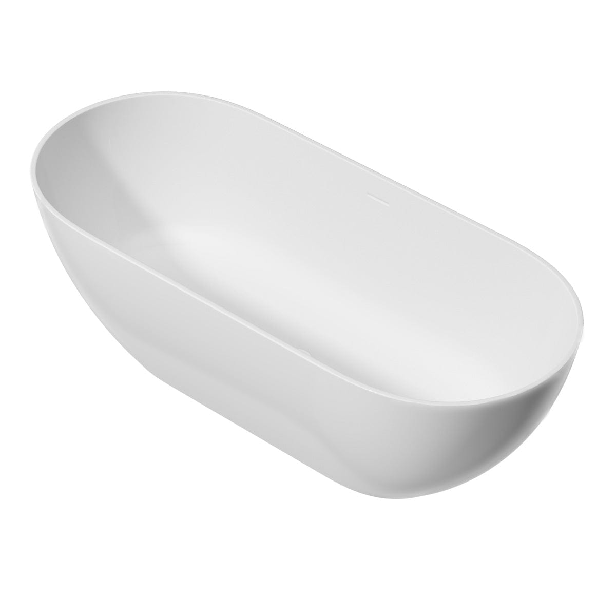 63" Sabin Solid Surface Stone Resin Freestanding Bathtub