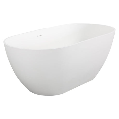63" Sabin Solid Surface Stone Resin Freestanding Bathtub