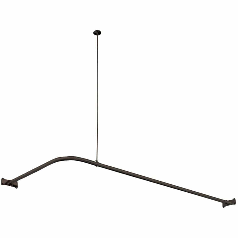 63" Thea L-Shaped Shower Rod