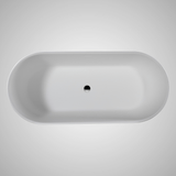 63" Vangeson Solid Surface Stone Resin Freestanding Pedestal Bathtub