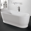 63" Vangeson Solid Surface Stone Resin Freestanding Pedestal Bathtub