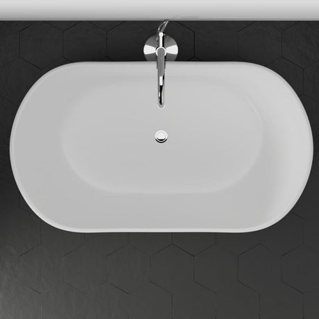 64" Lorane Solid Surface Stone Resin Freestanding Bathtub