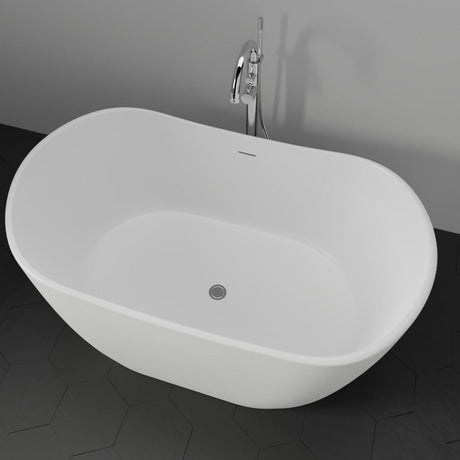 64" Lorane Solid Surface Stone Resin Freestanding Bathtub